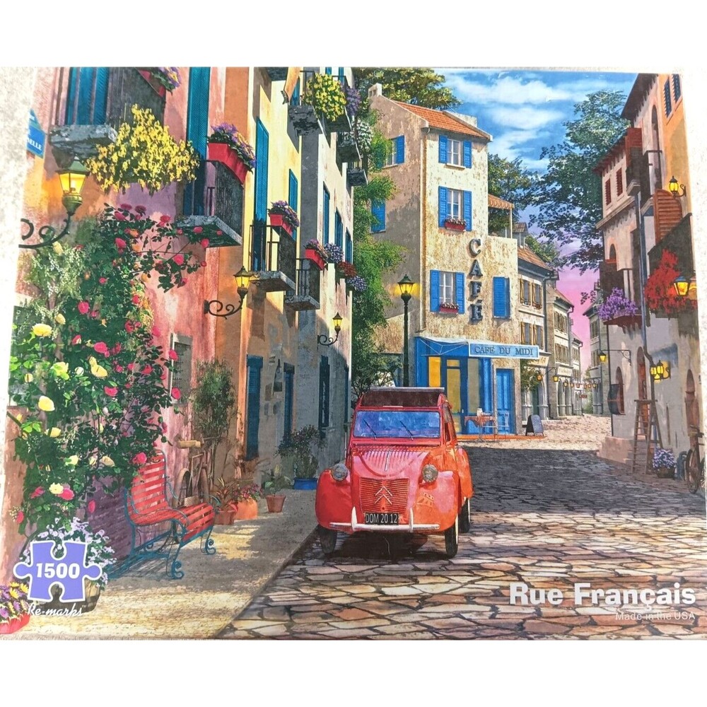 Rue Francais 1500 Piece Jigsaw Puzzle with Poster 24" x 33" by Re-Marks